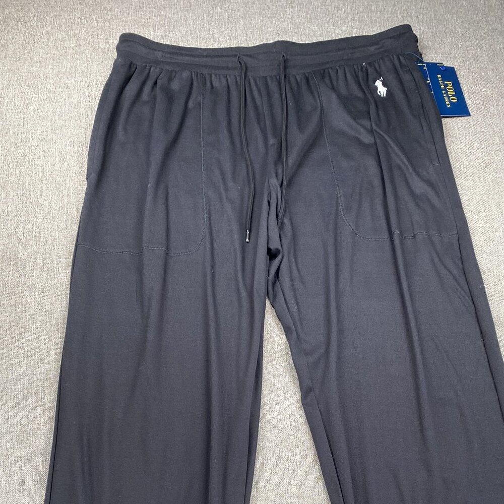 Polo Ralph Lauren Luxury Mercerized Pajama Pants Men's Large Black Sleepwear NWT - Picture 3 of 12